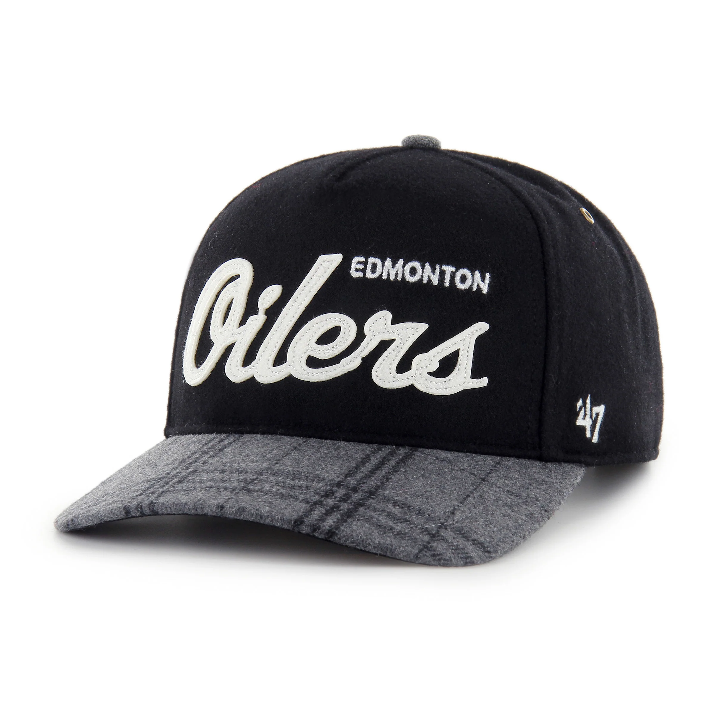'47 Brand Edmonton Oilers Windowpane Plaid Hitch Hat - Image 3