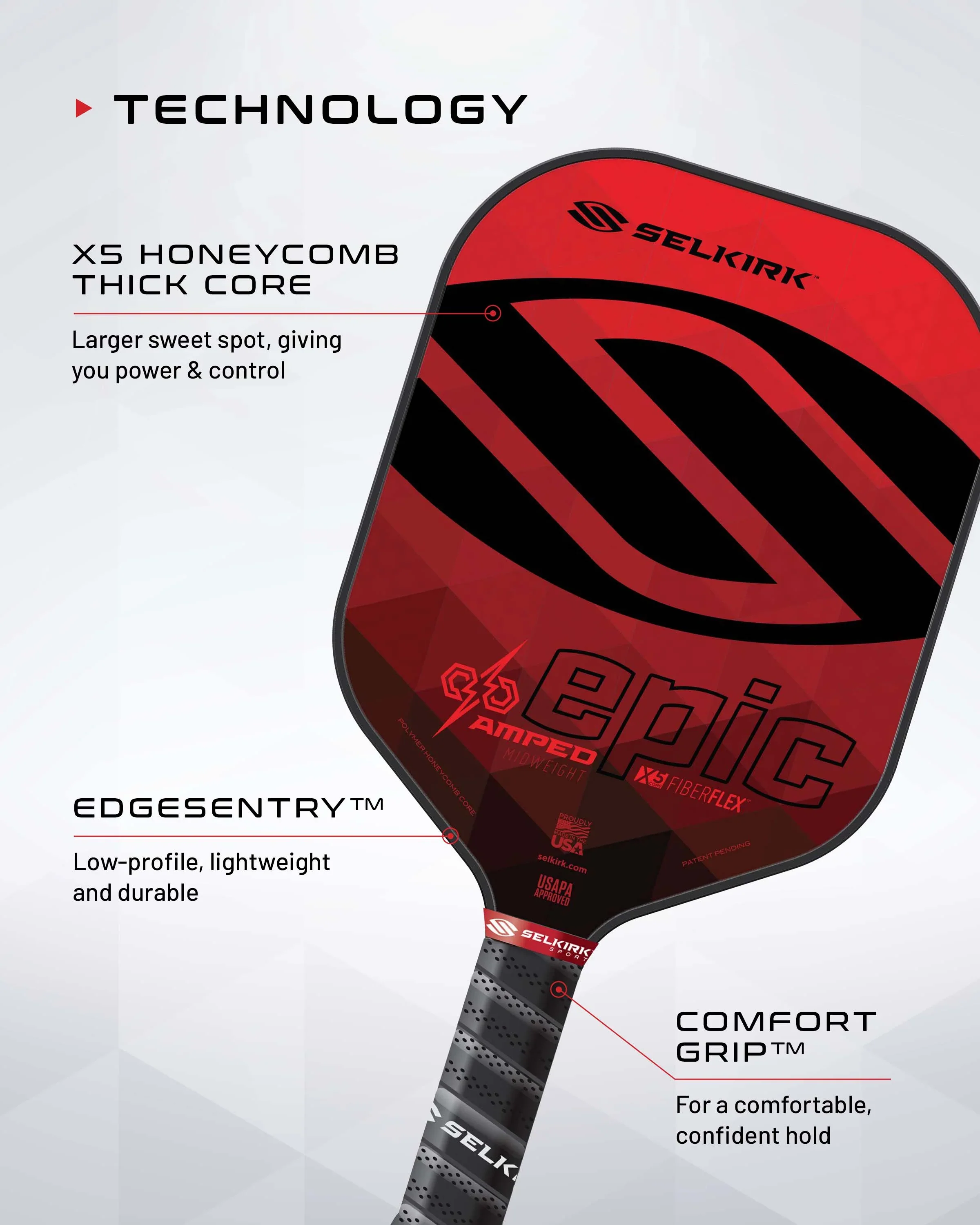 AMPED Invikta Pickleball Paddle - Image 5