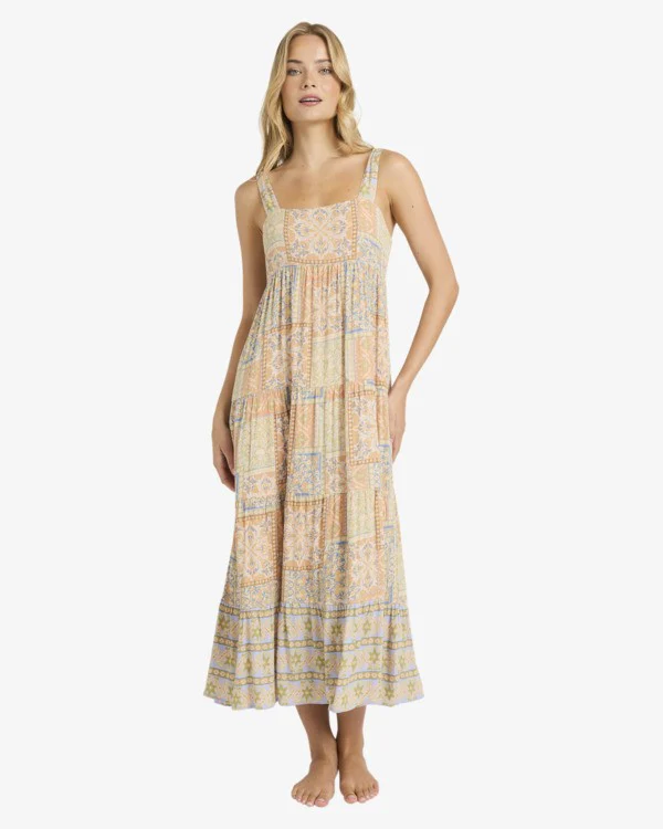 Billabong Women's All Good Maxi Viscose Crinkle Dress