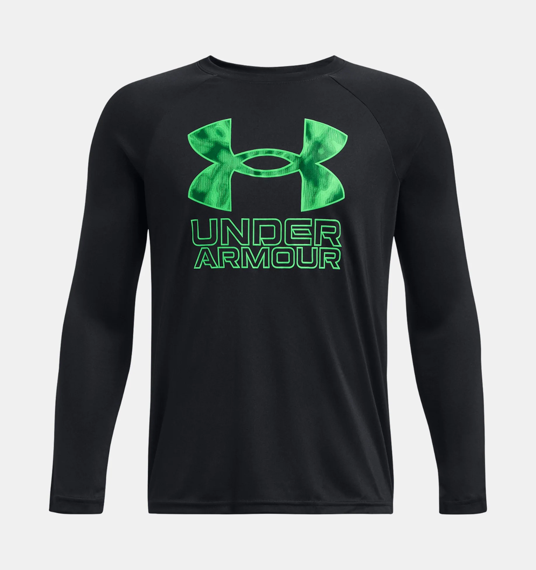 Boys' UA Tech Hybrid Print Fill Long Sleeve - Image 3