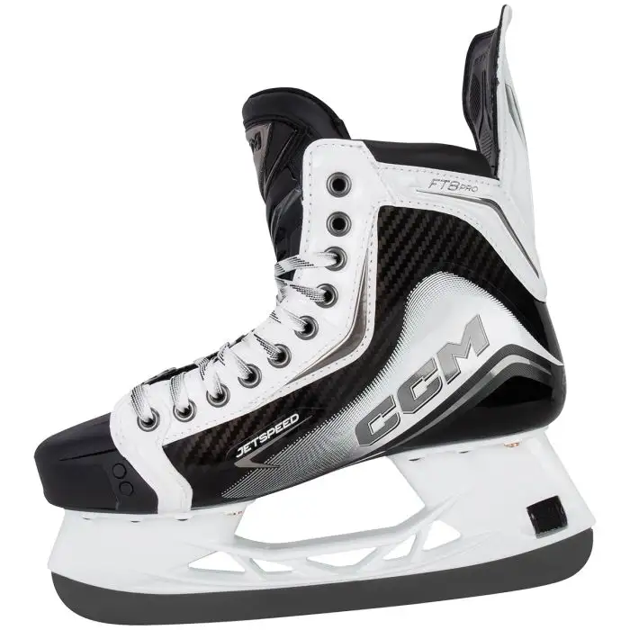 CCM JetSpeed FT8 Pro Senior Hockey Skates- White - Image 7