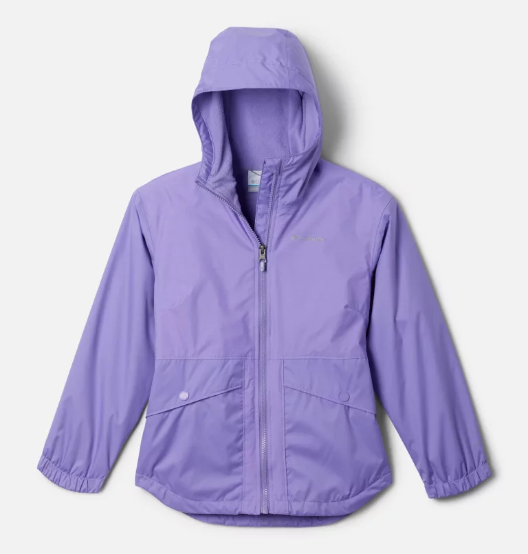 Columbia Girls' Rainy Trails II Fleece Lined Rain Jacket - Image 2