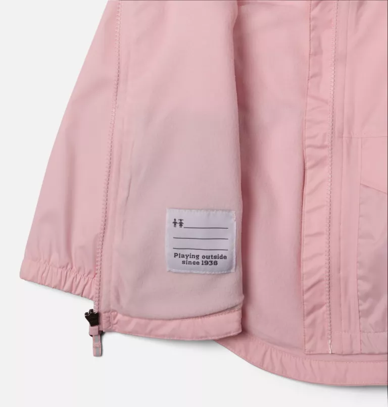 Columbia Girls' Toddler Rainy Trails II Fleece Lined Rain Jacket - Image 6