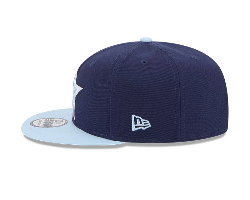 Dallas Cowboys Navy/Light Blue 2-Tone Color Pack 9FIFTY Snapback Hat - Image 3