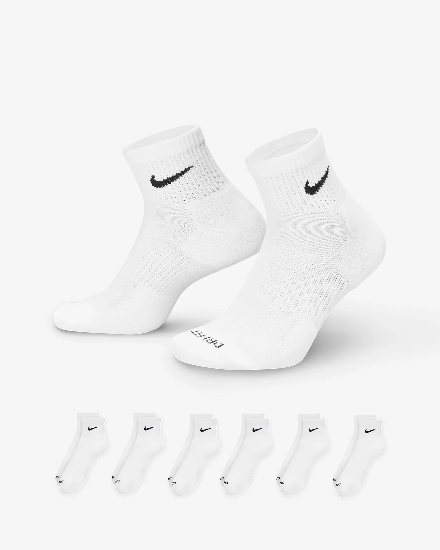 Nike Everyday Plus Cushioned Training Ankle Socks - 6 Pack - Image 2