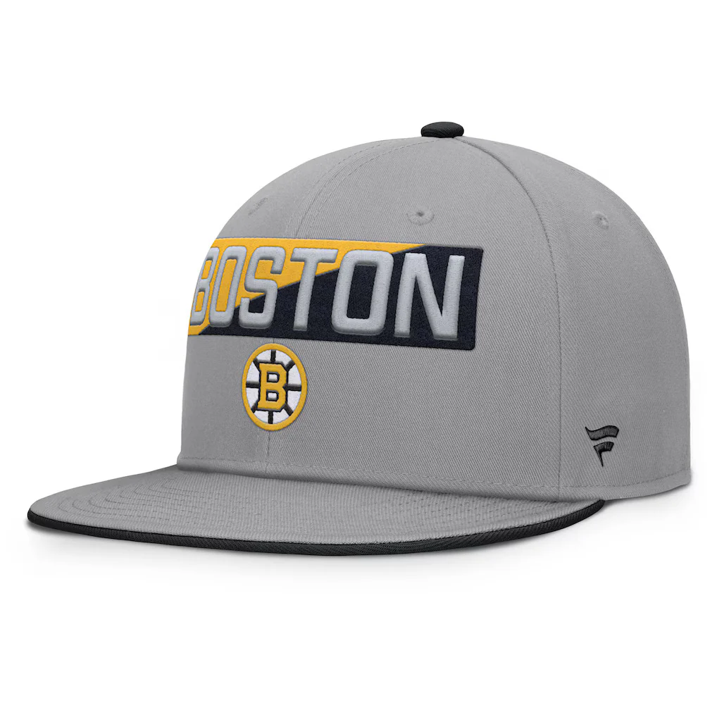 Fanatics Boston Bruins Fundamentals Duo Split Logo Snapback Hat