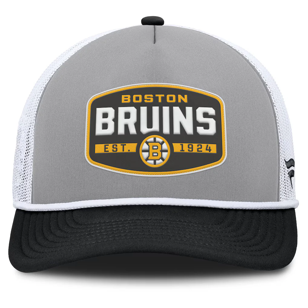 Fanatics Boston Bruins Course Adjustable Foam Front A-Frame Meshaback Hat - Image 2