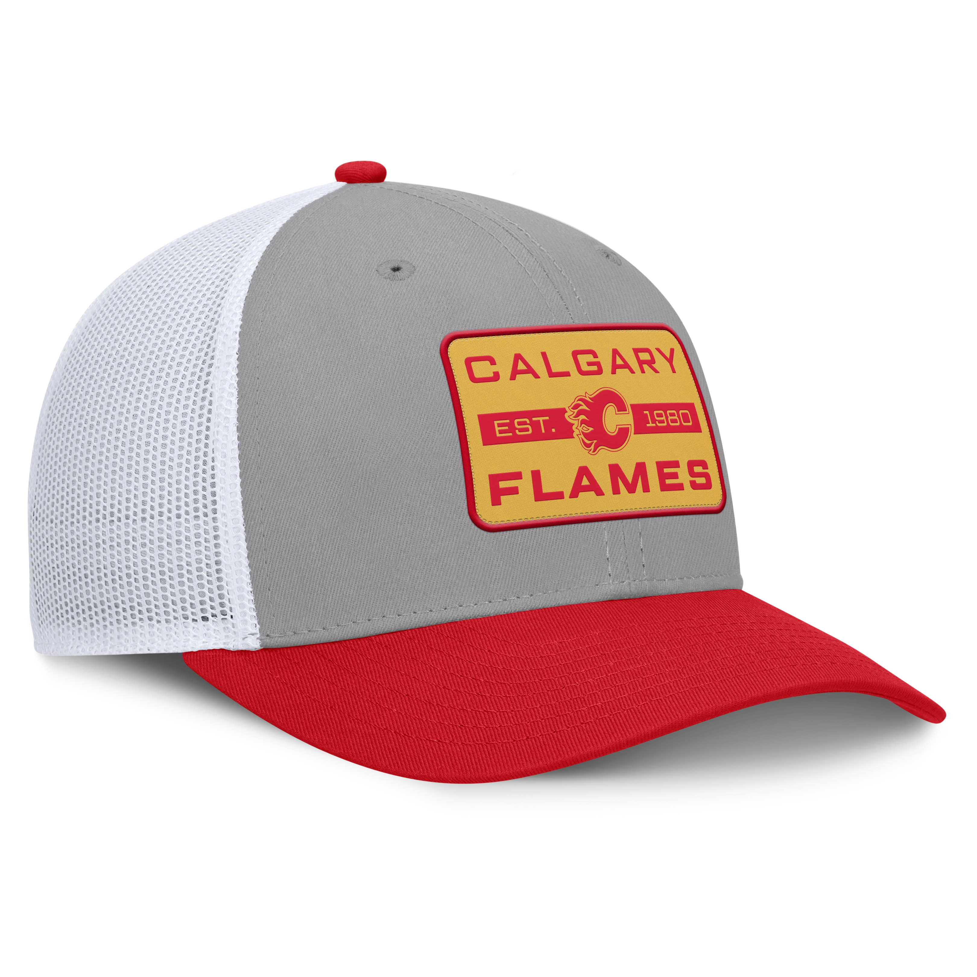 Fanatics Calgary Flames Fundamental Adapt Trucker Adjustable Hat - Image 3