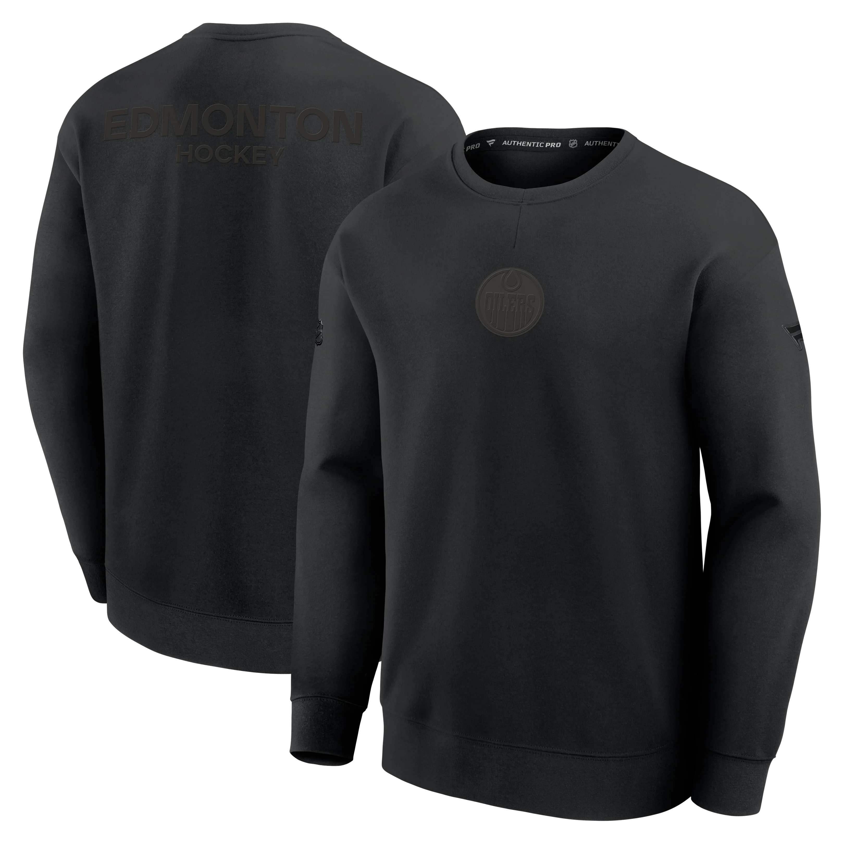 Fanatics Edmonton Authentic Pro Road Crewneck Sweatshirt