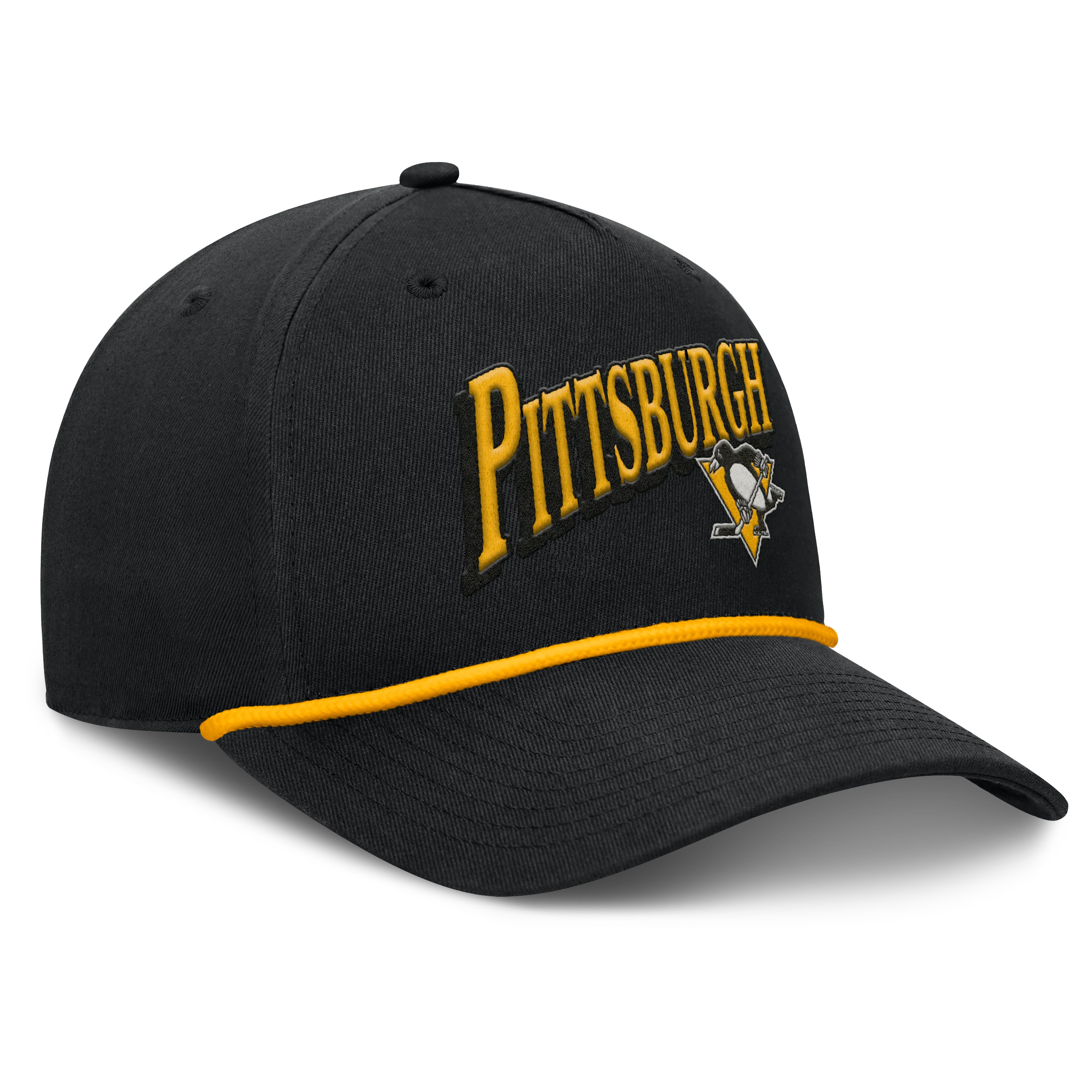 Fanatics Pittsburgh Penguins Decades Collection A-Frame Rope Adjustable Hat - Image 3