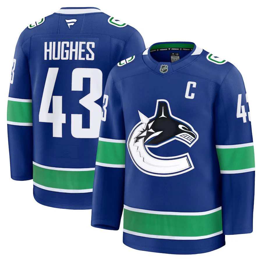 Fanatics Vancouver Canucks Home Premium Jersey - Quinn Hughes