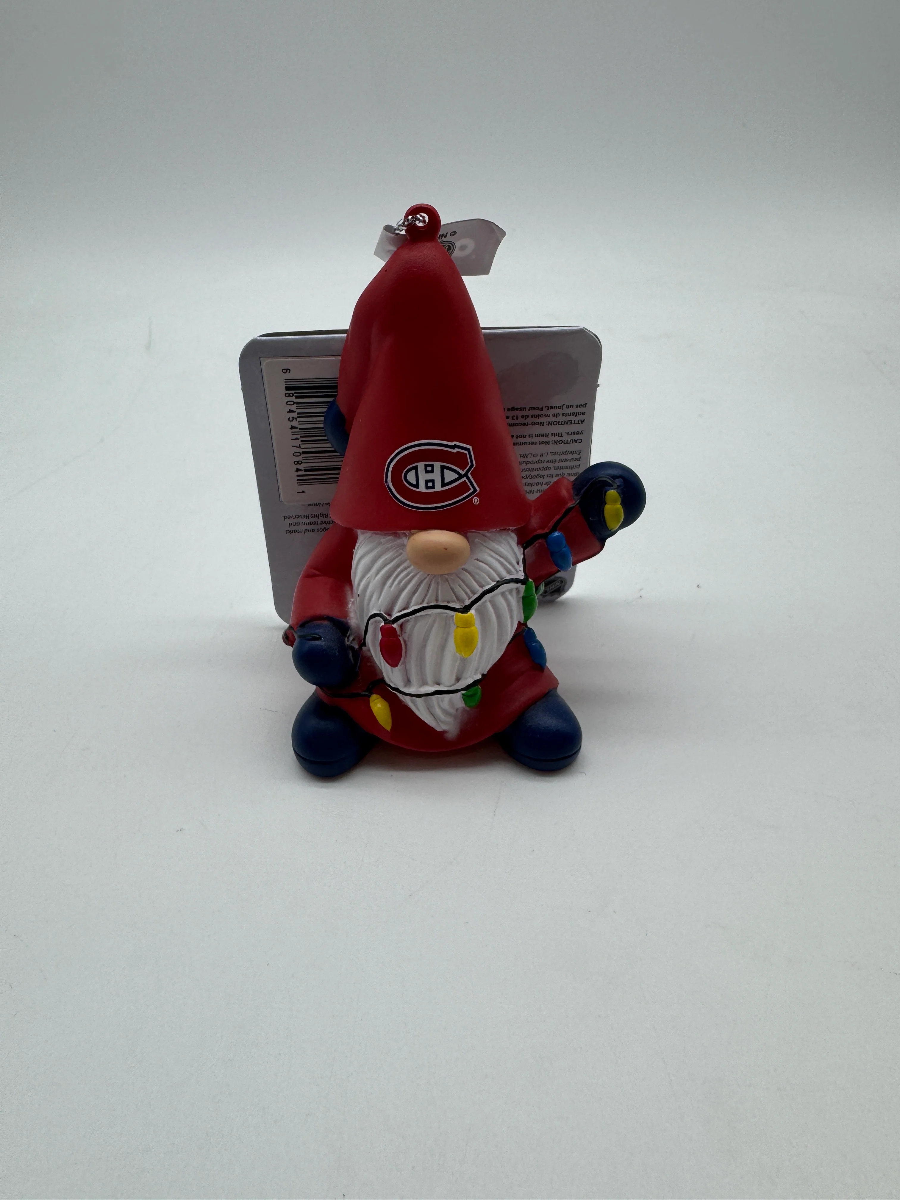 FOCO NHL Gnome with Lights Ornament- Montreal Canadiens