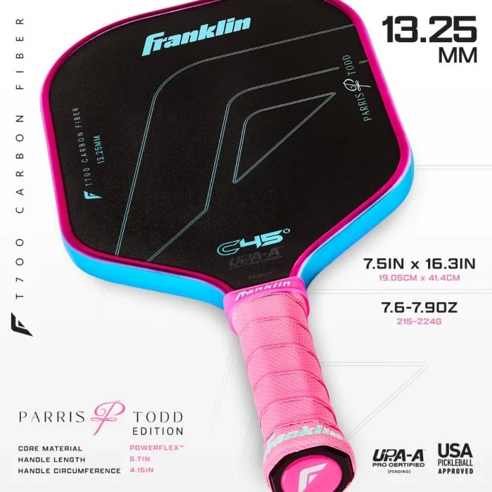 Franklin Parris Todd C45° Series - 13.25MM Pickleball Paddle - Image 2