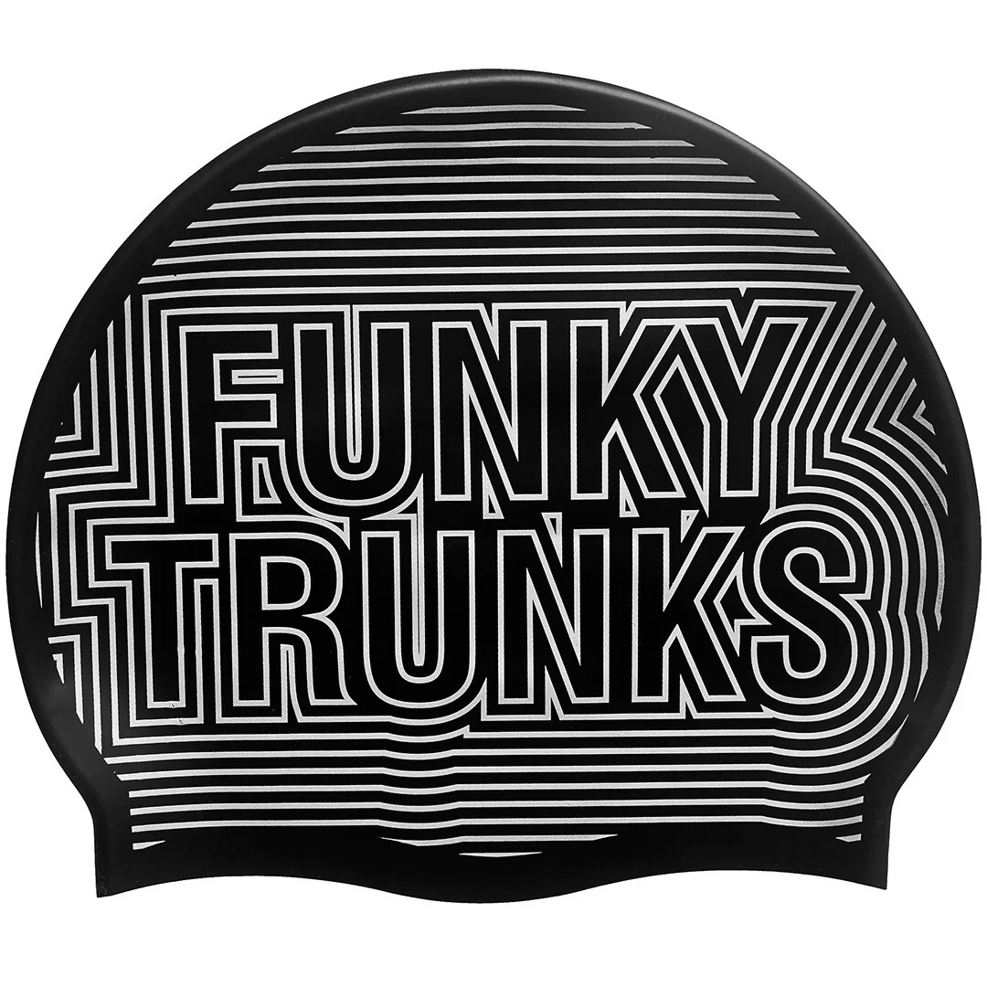 Funky Trunks Silver Lines Silicone Swim Cap