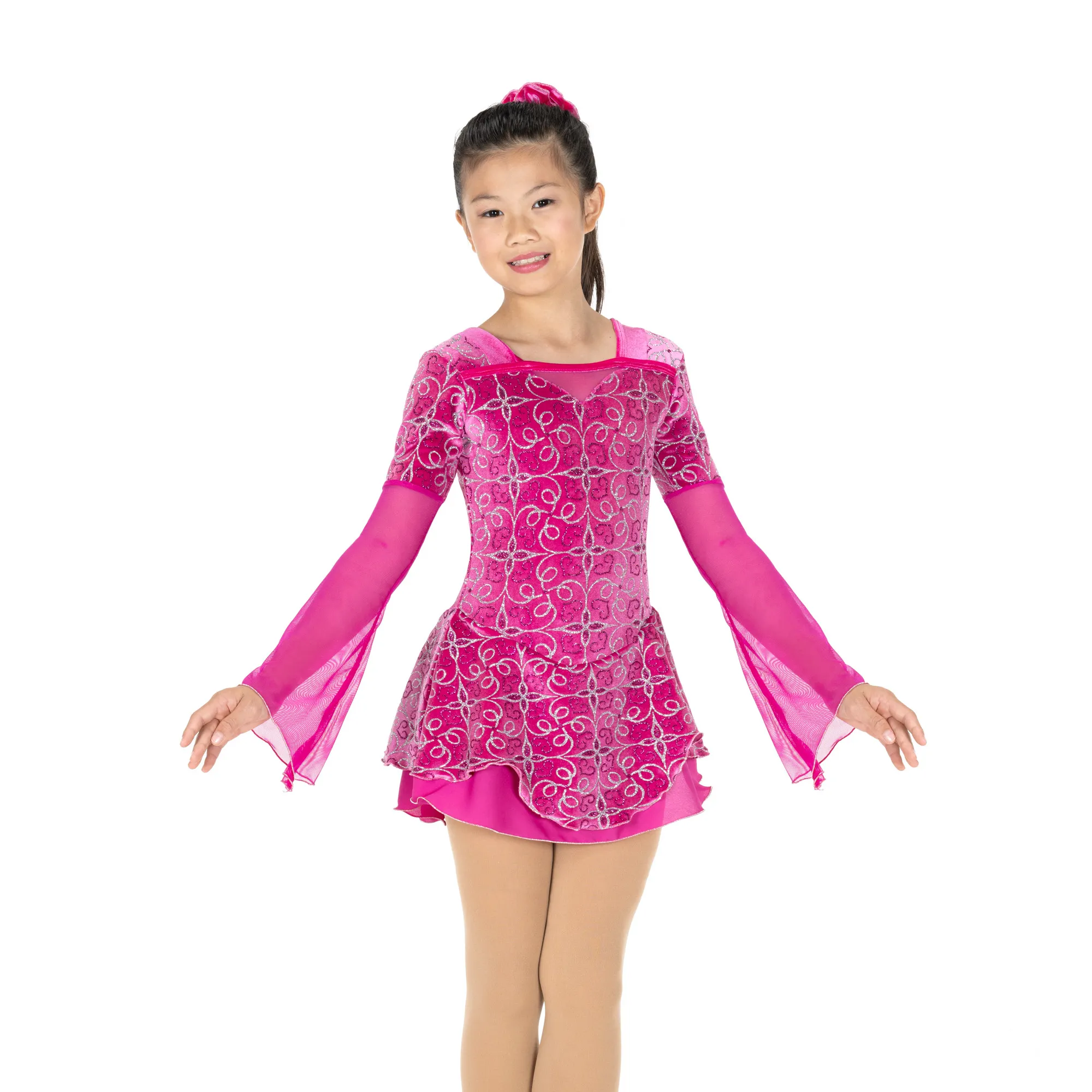 Jerrys Skating World Fuchsia A-Flutter Dress