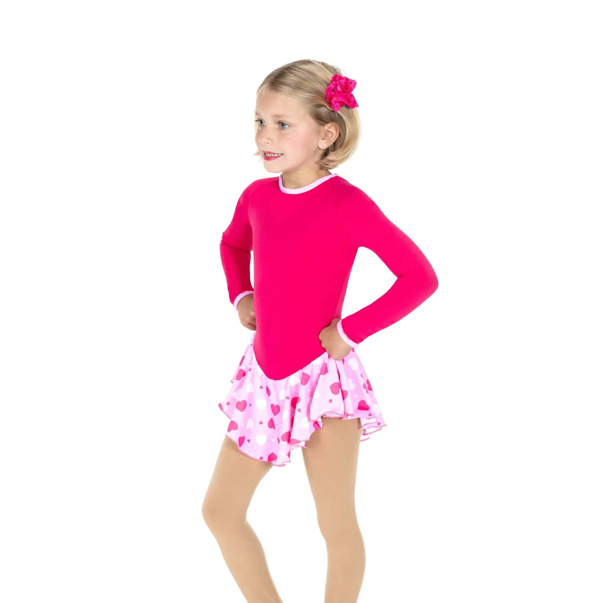 Jerrys Skating World Happy Fleece Dress - Pink/Hearts
