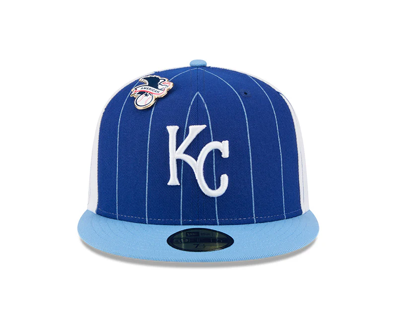 Kansas City Royals Pinstripe 59FIFTY Fitted Hat - Image 2