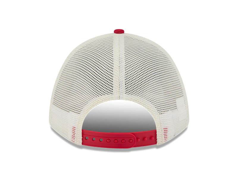 Los Angeles Angels Chrome Arch 9FORTY M-Crown A-Frame Trucker Hat - Image 4