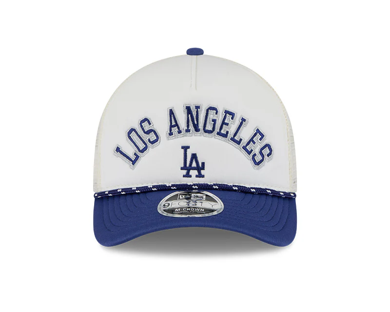 Los Angeles Dodgers Chrome Arch 9FORTY M-Crown A-Frame Trucker Hat - Image 2