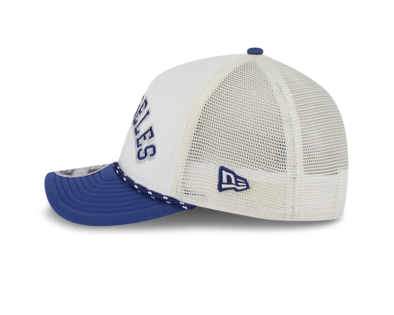 Los Angeles Dodgers Chrome Arch 9FORTY M-Crown A-Frame Trucker Hat - Image 3