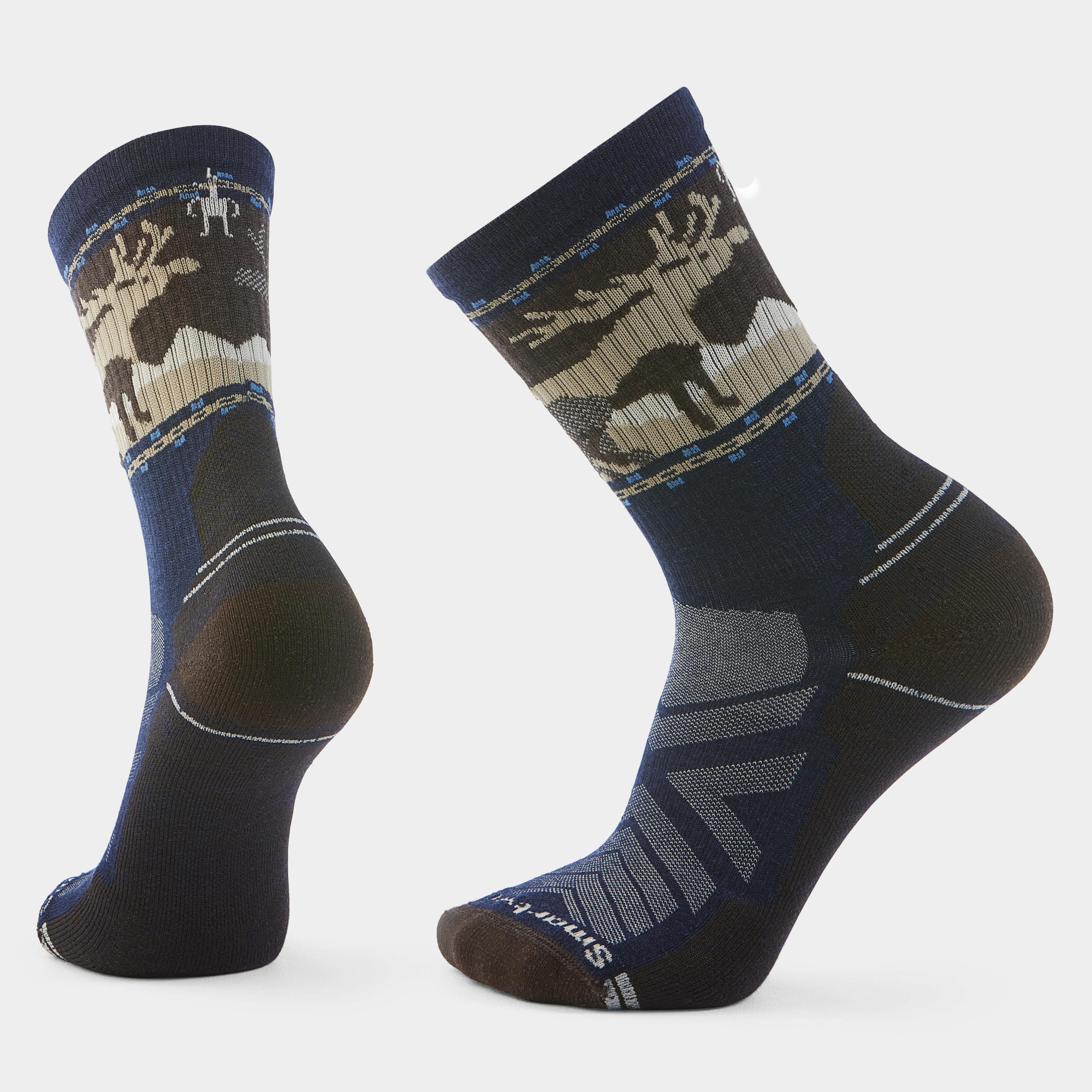 Smartwool Men's Hike Light Cushion Mountain Moose Crew Sock - Image 2