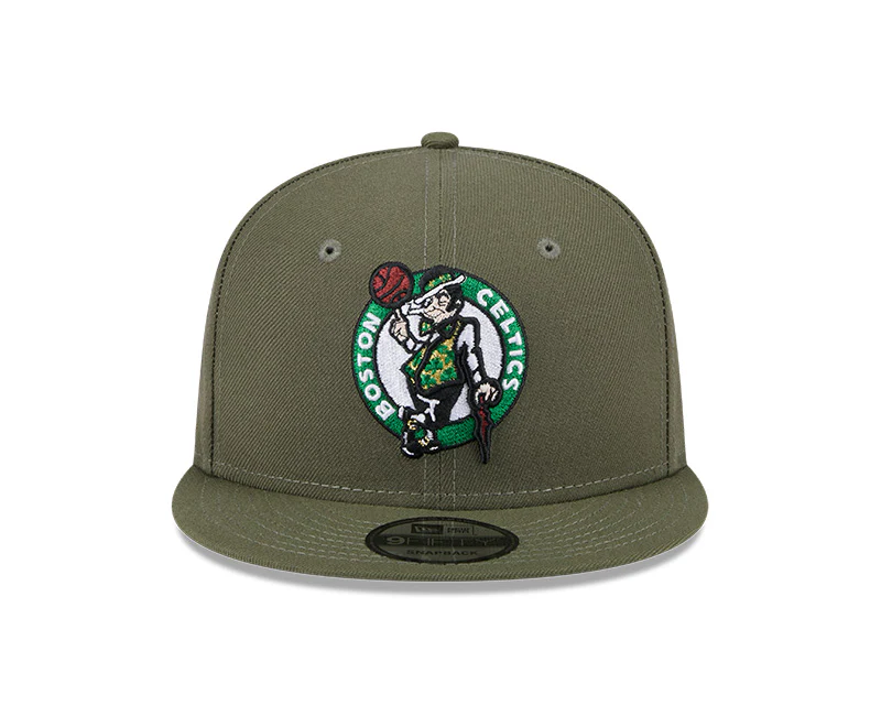New Era Boston Celtics Olive 9FIFTY Snapback Hat - Image 3
