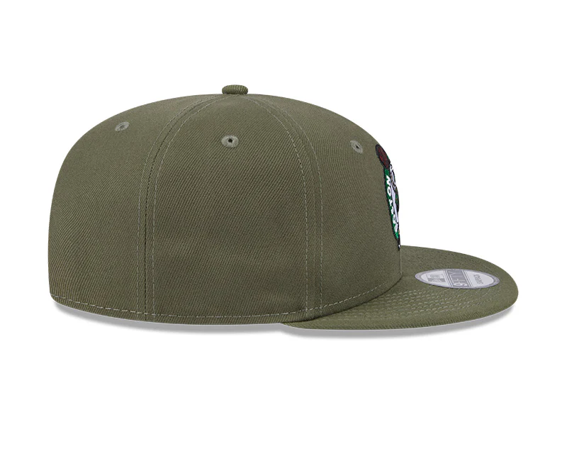 New Era Boston Celtics Olive 9FIFTY Snapback Hat - Image 6