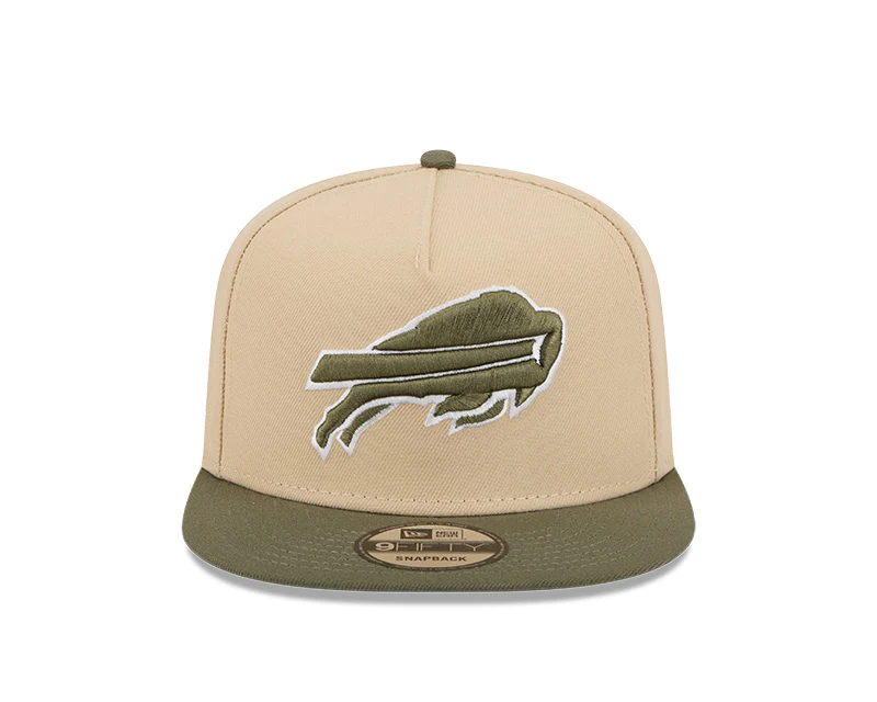 New Era Buffalo Bills Khaki/Olive Color Pack A-Frame 9FIFTY Snapback Hat - Image 3