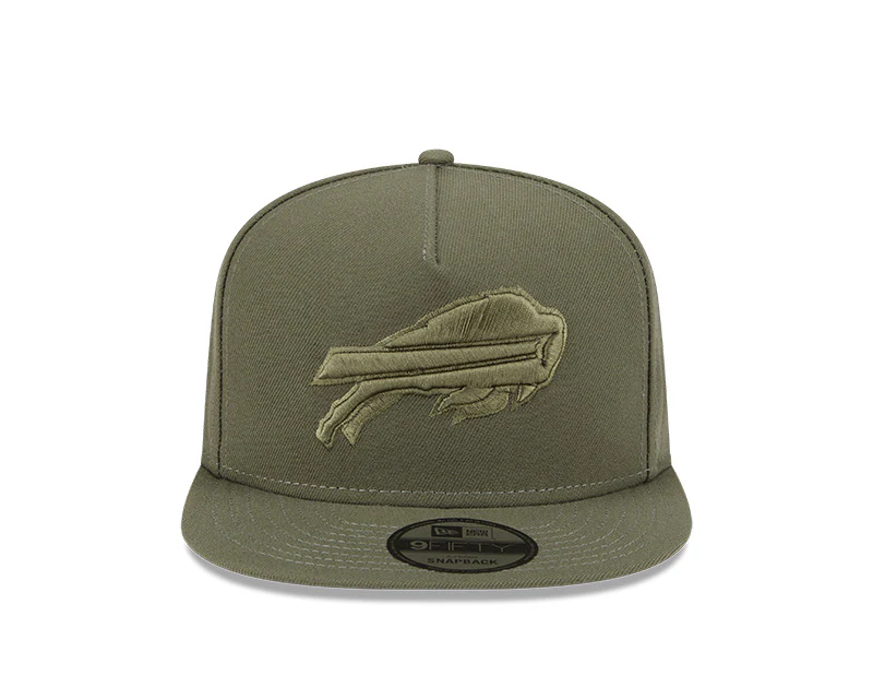 New Era Buffalo Bills Olive Color Pack A-Frame 9FIFTY Snapback Hat - Image 3