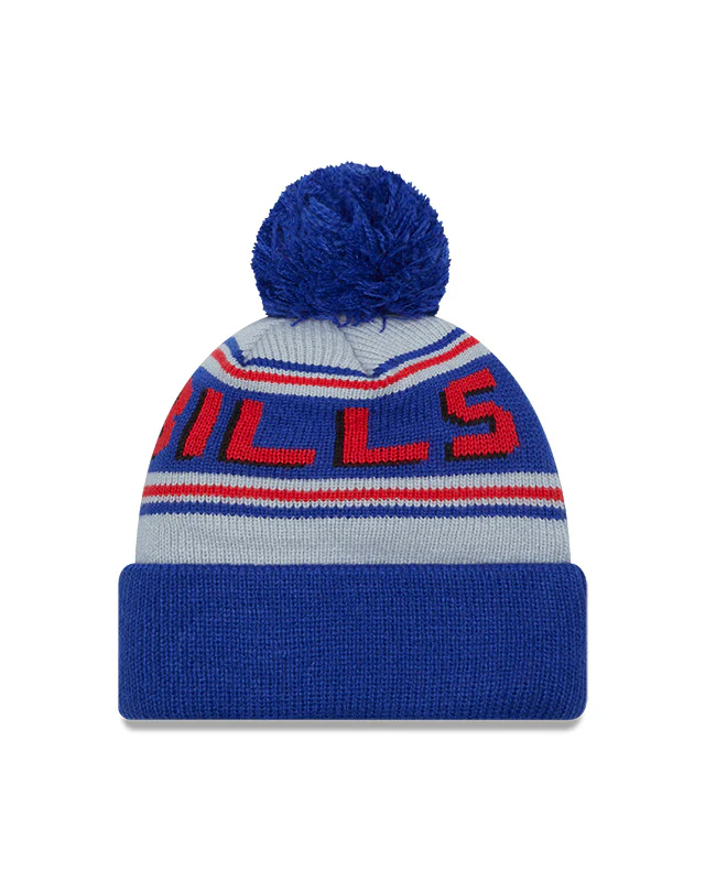 New Era Buffalo Bills Cuffed Knit Hat with Pom - Image 2