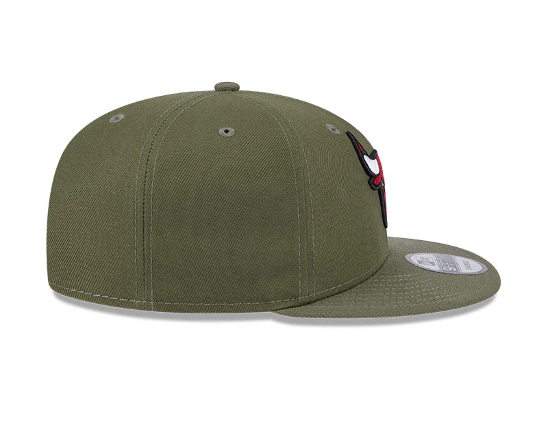 New Era Chicago Bulls Olive 9FIFTY Snapback Hat - Image 6