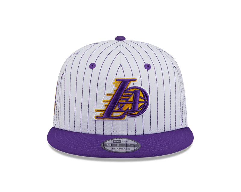 New Era Los Angeles Lakers Deceptor Pinstripe 9FIFTY Snapback Hat - Image 3