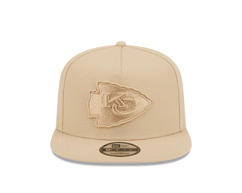New Era Kansas City Chiefs Light Beige Color Pack A-Frame 9FIFTY Snapback Hat - Image 3
