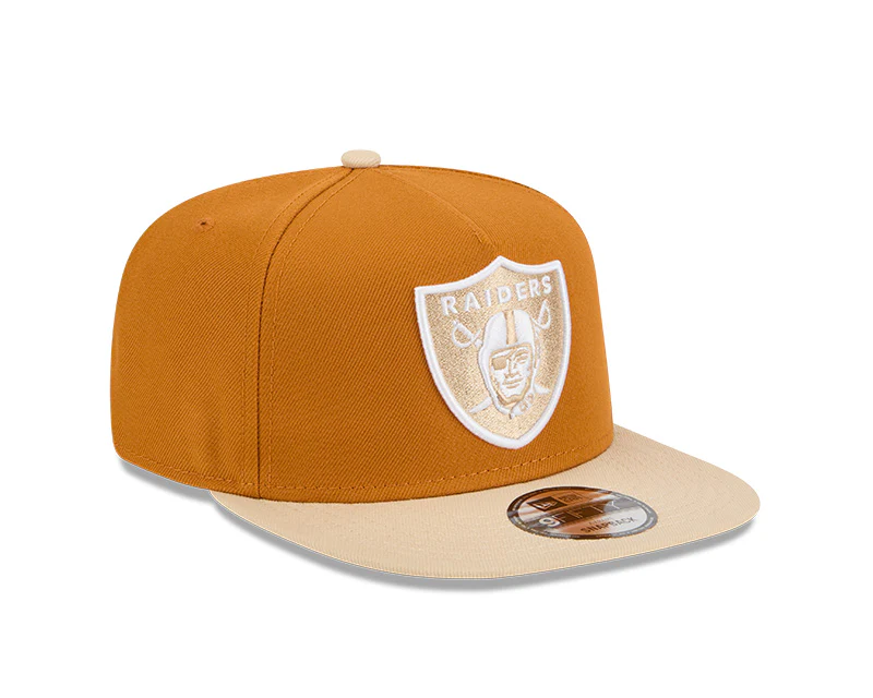 New Era Las Vegas Raiders Brown/Khaki Color Pack A-Frame 9FIFTY Snapback Hat - Image 2