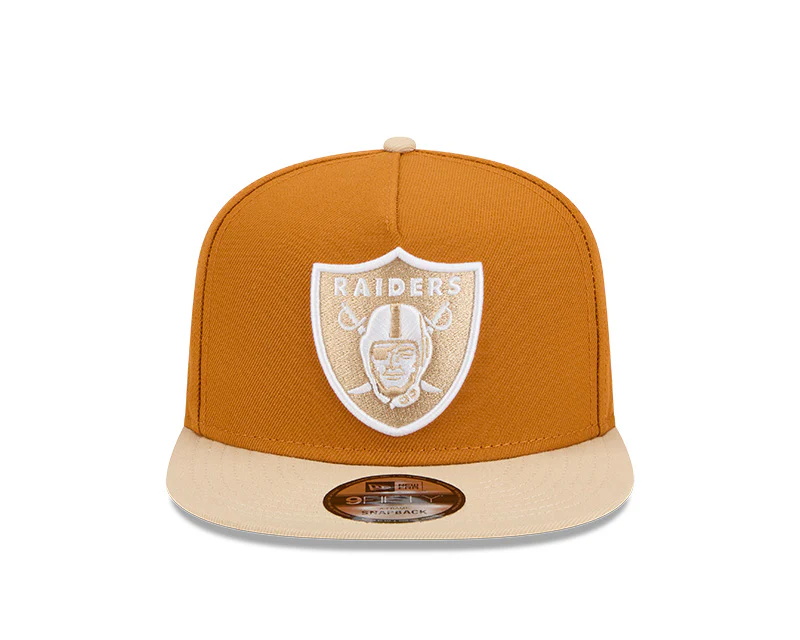 New Era Las Vegas Raiders Brown/Khaki Color Pack A-Frame 9FIFTY Snapback Hat - Image 3