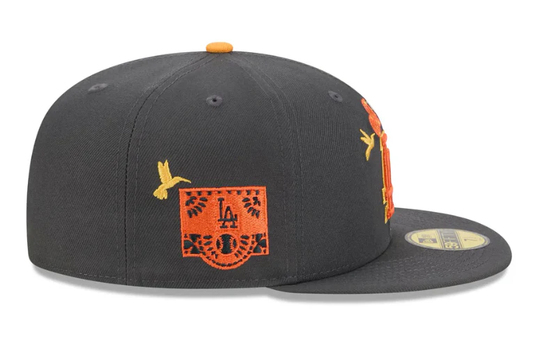 New Era Los Angeles Dodgers Day of the Dead Graphite 59FIFTY Fitted Hat - Image 4