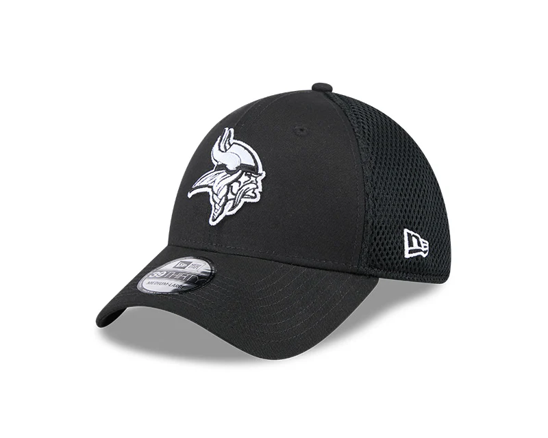 New Era Minnesota Vikings Black Main Neo 39THIRTY Flex Hat
