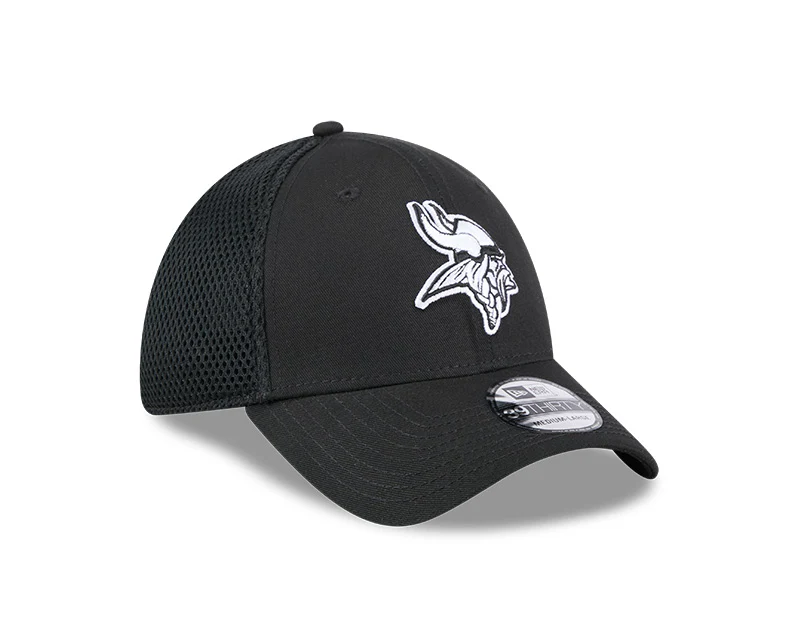 New Era Minnesota Vikings Black Main Neo 39THIRTY Flex Hat - Image 2