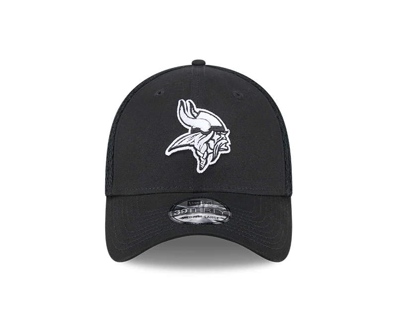 New Era Minnesota Vikings Black Main Neo 39THIRTY Flex Hat - Image 3