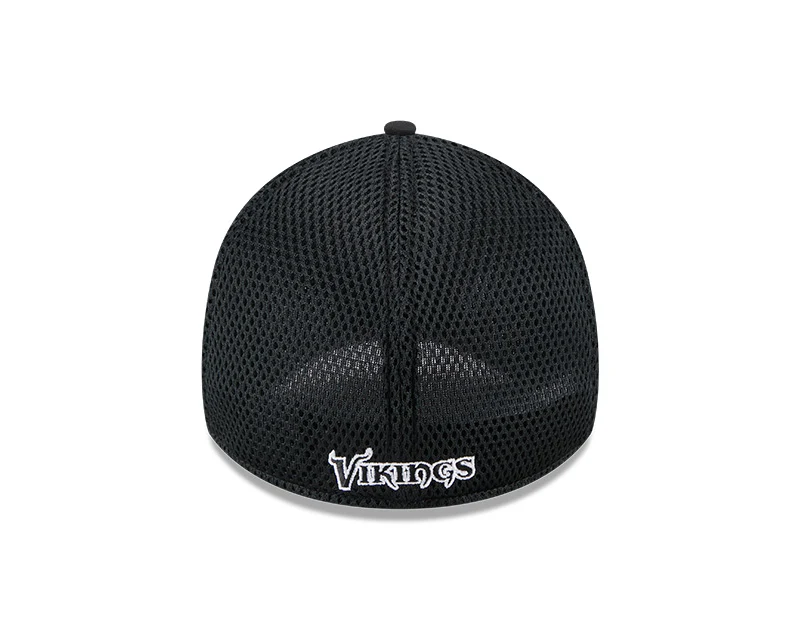New Era Minnesota Vikings Black Main Neo 39THIRTY Flex Hat - Image 5