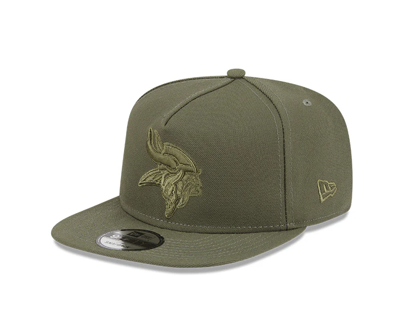 New Era Minnesota Vikings Olive Color Pack A-Frame 9FIFTY Snapback Hat
