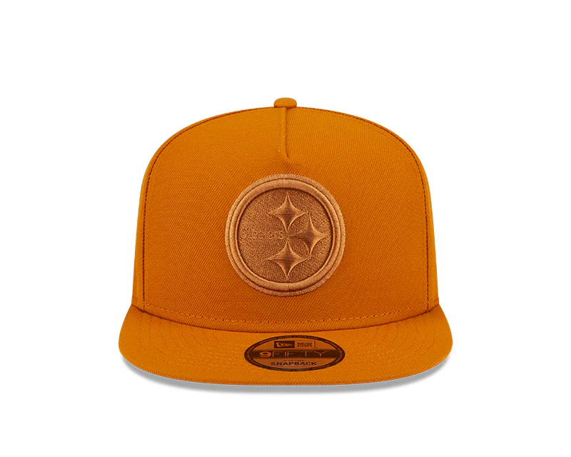 New Era Pittsburgh Steelers Brown Color Pack A-Frame 9FIFTY Snapback Hat - Image 3