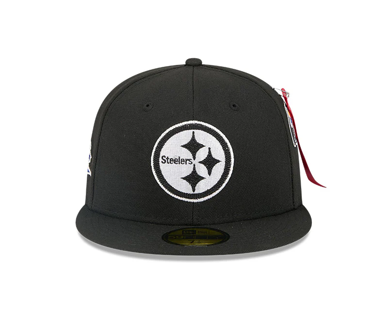 New Era Pittsburgh Steelers Alpha Industries Black 59FIFTY Fitted Hat - Image 3