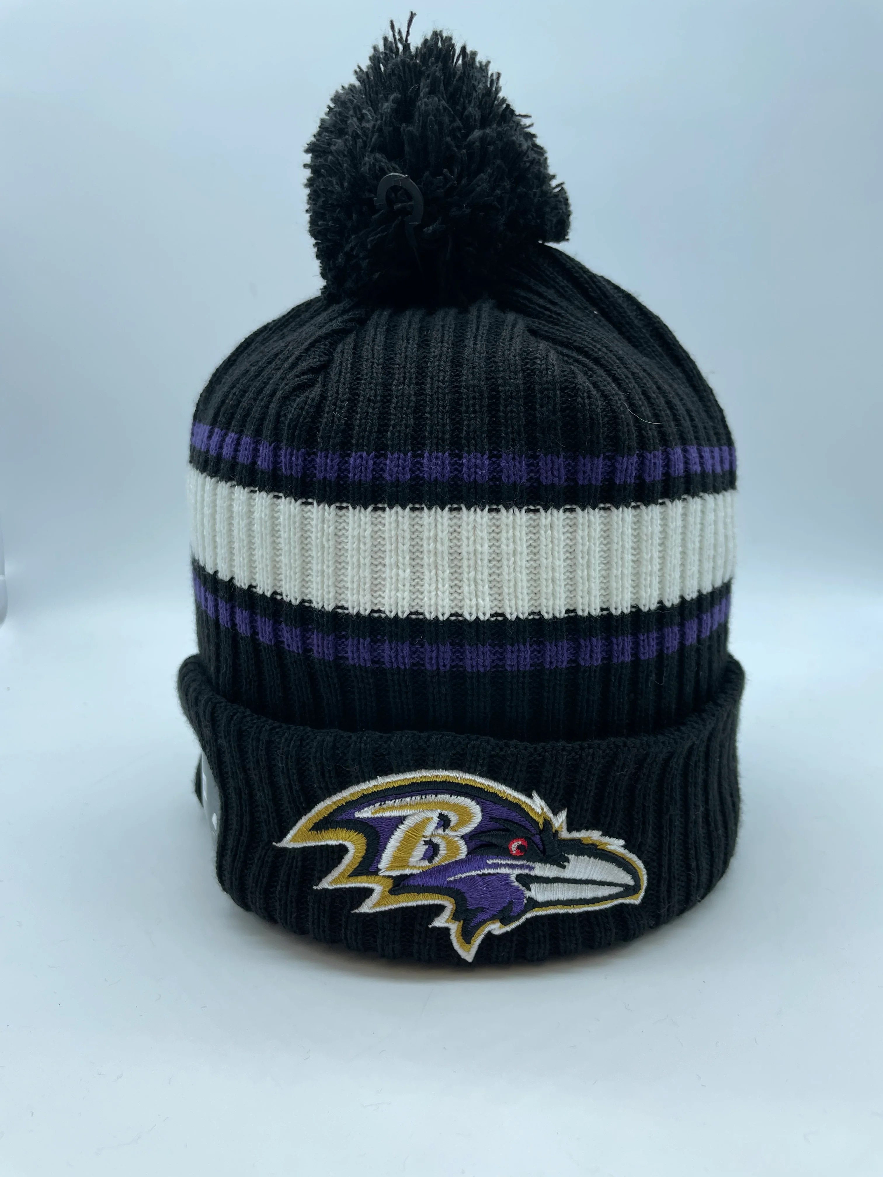 NFL Knitfold E3 Stripe Cuffed Pom Knit Toque - Image 8