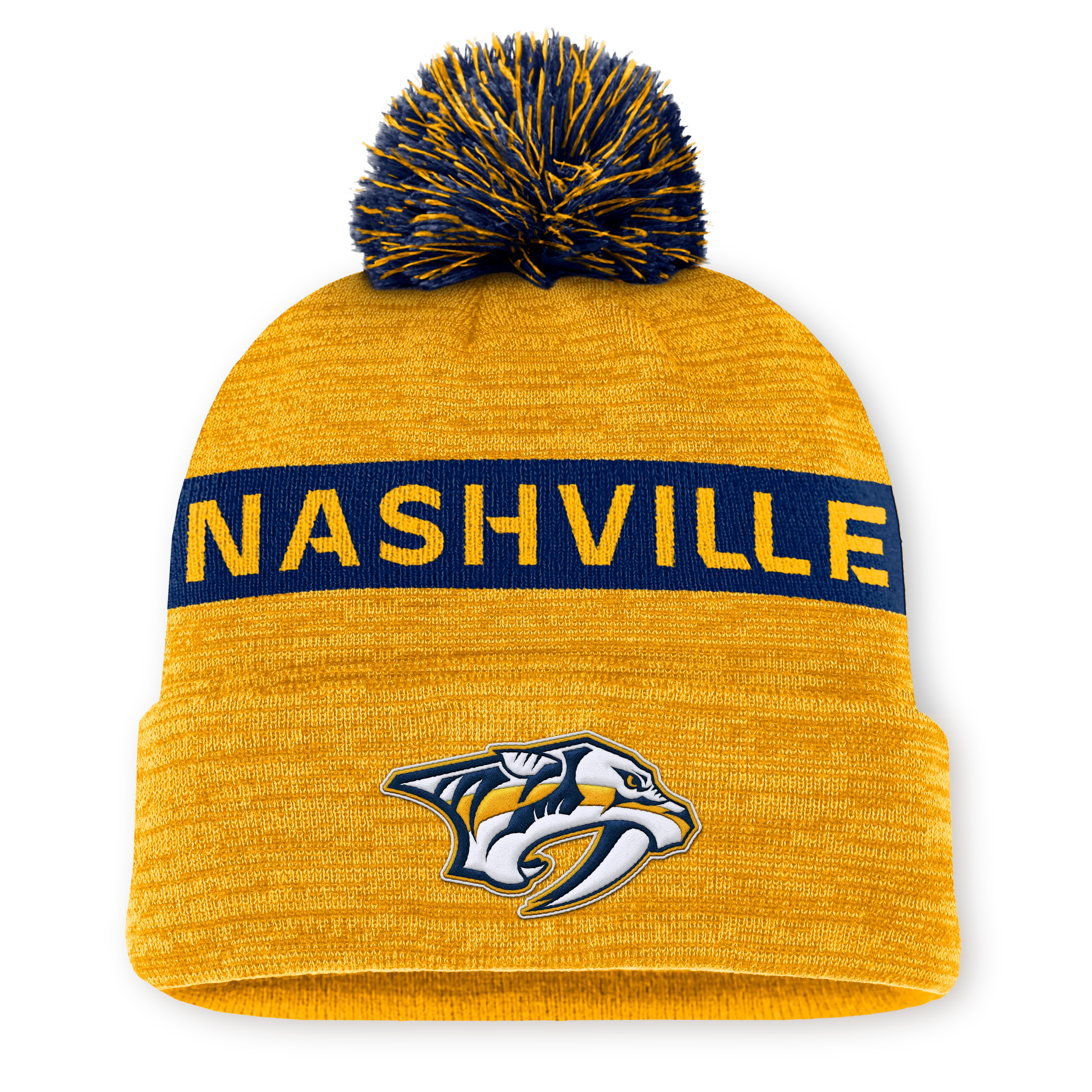 NHL Authentic Pro Rink Cuffed Knit Hat with Pom - Image 15