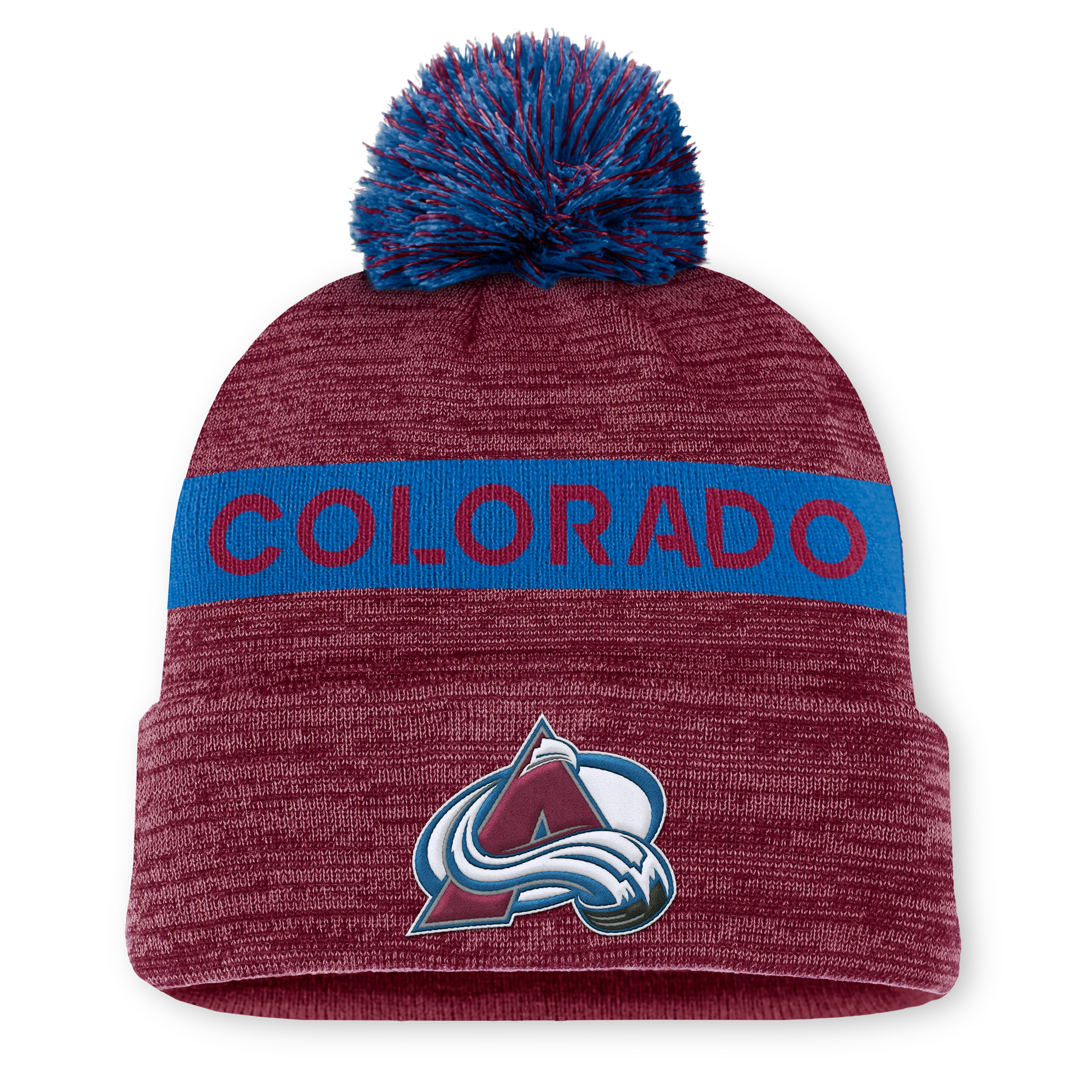 NHL Authentic Pro Rink Cuffed Knit Hat with Pom - Image 3