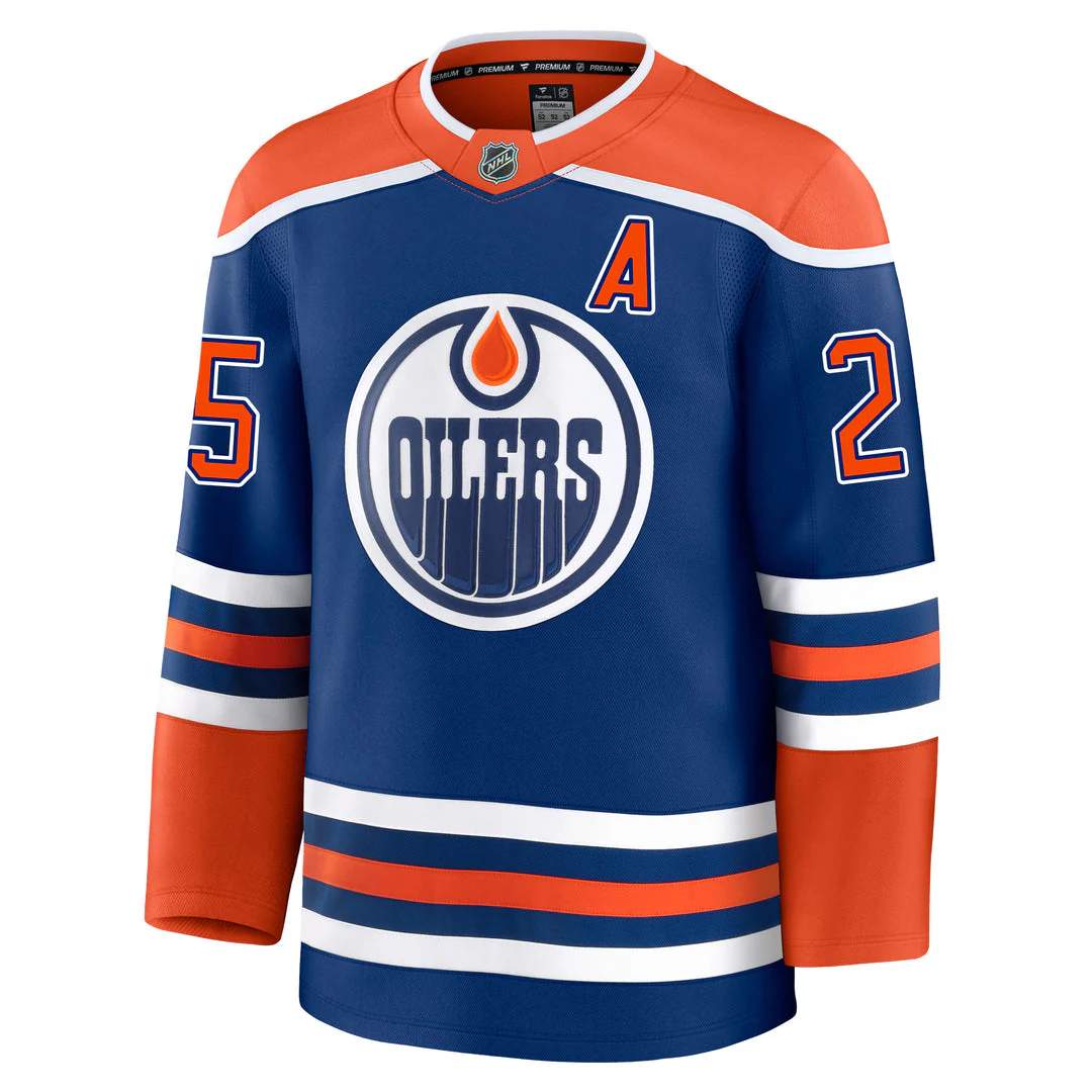 NHL Edmonton Oilers Darnell Nurse Premium Home Jersey - Image 2
