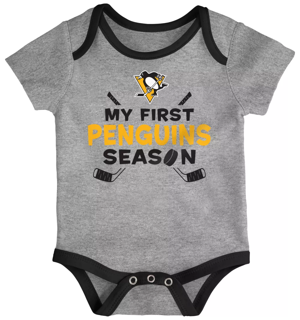 NHL Infant Pittsburgh Penguins Legend Multicolor Creeper Set - Image 4