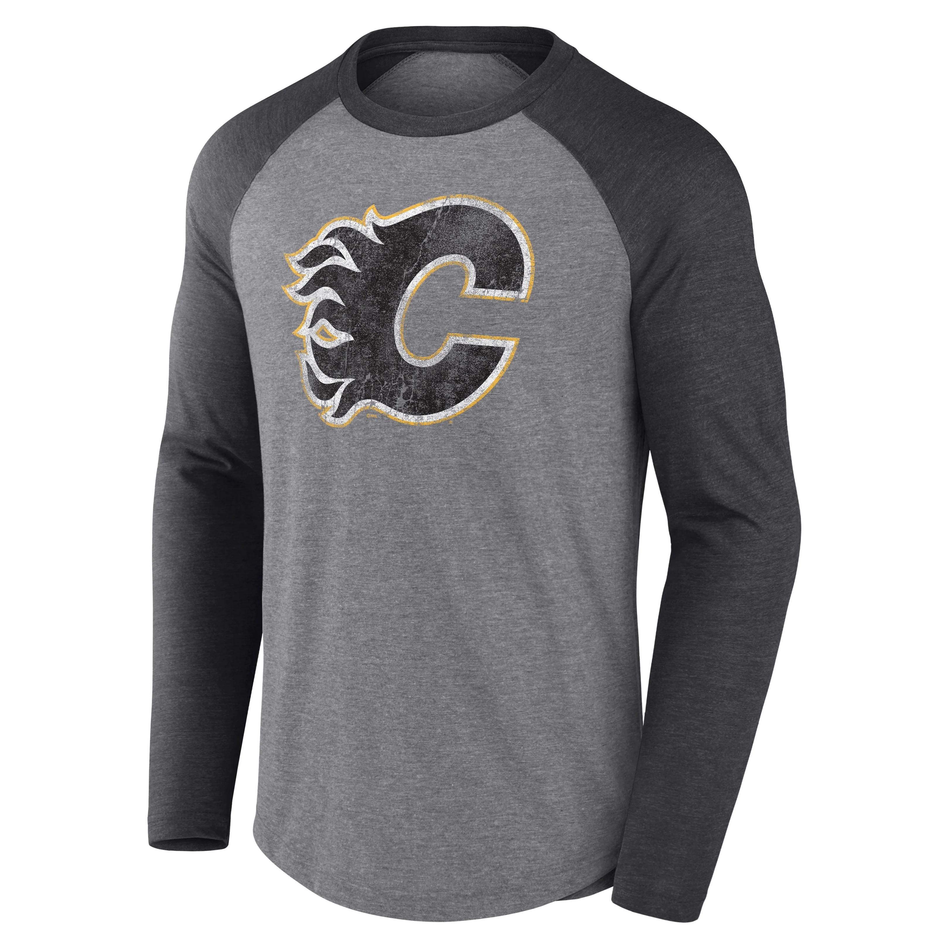 NHL TRI-BLEND RAGLAN LONG SLEEVE T-SHIRT - CALGARY FLAMES