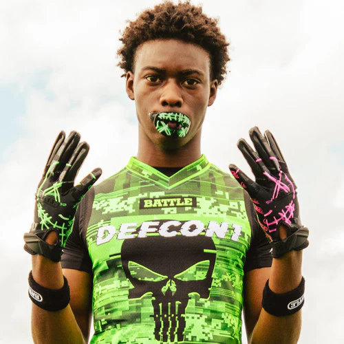 "Nightmare 2.0" Adult Cloaked Receiver Football Gloves - Image 3